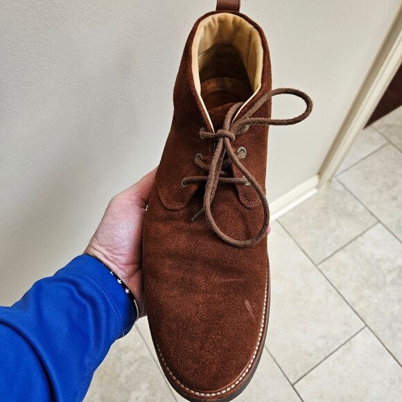 Samuel Hubbard Men's Suede Chukka Boots, Chestnut, Sz 12 - Picture 14 of 16